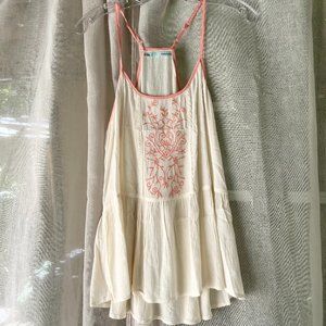 Maurices Pink and  Ecru Summer Tank Size M